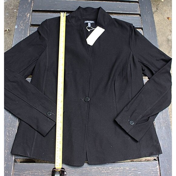 New w/Tags - Eileen Fisher Stretch Crepe Stand Collar Jacket, Blazer Med - Picture 7 of 12